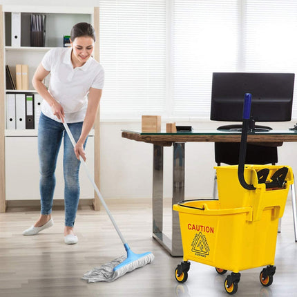 Commercial Mop Bucket Side Press Wringer Cleaning Caddy - GoplusUS