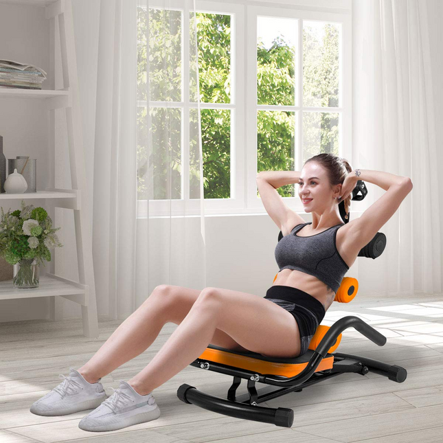 Goplus Core & Abdominal Trainers, Twister Trainer Ab Exercise Machine Height Adjustable - GoplusUS
