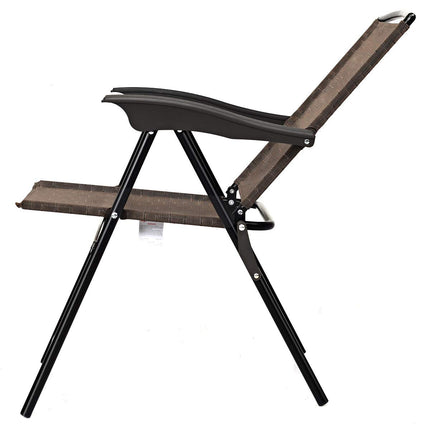 Sets of 4 Folding Sling Chairs Portable Chairs
