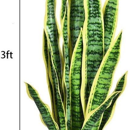 Artificial Snake Plant, 36" Fake Sansevieria - GoplusUS