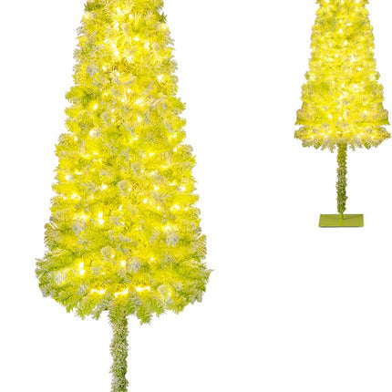 Goplus Pre-Lit Whimsical Christmas Tree Bendable Grinchs Xmas Tree for Home Decoration