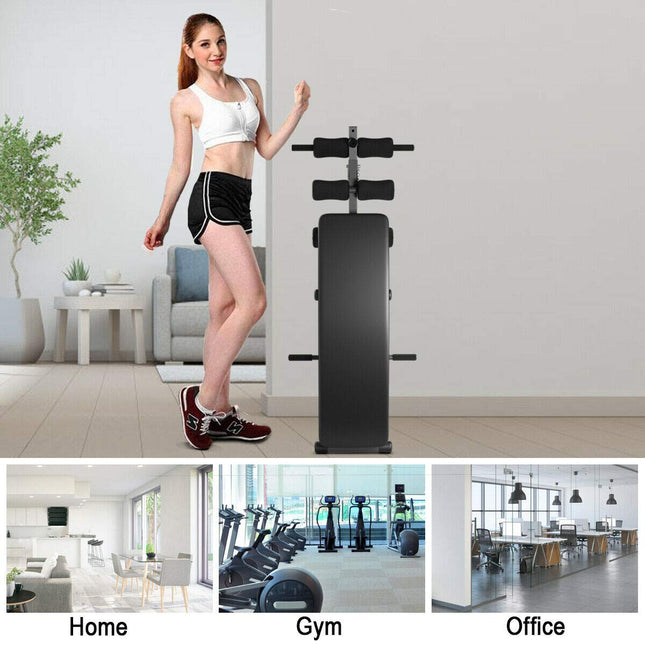 Adjustable Bench Sit up Bench Slant Board Decline Ab Bench Crunch Board - GoplusUS