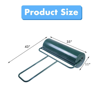 Lawn Roller Tow Behind Water Filled Push for Garden, Green - GoplusUS