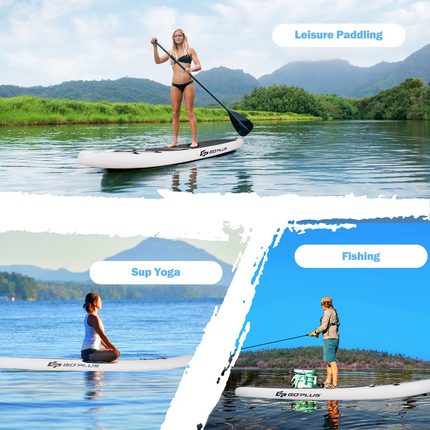 Goplus Inflatable Stand up Paddle Board Surfboard SUP Board with Adjustable Paddle Carry Bag - GoplusUS