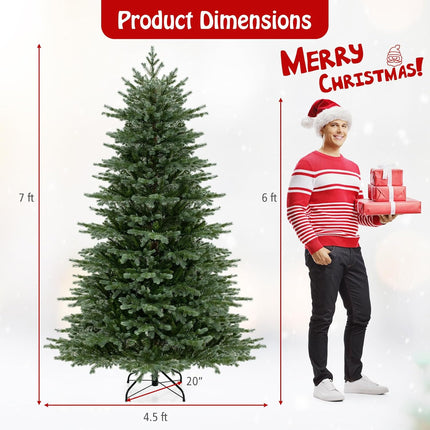Goplus 6ft / 7ft Pre-Lit Artificial Christmas Tree with Lush PVC & PE Tips Seasonal Decoration
