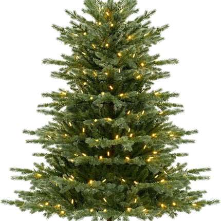 Goplus 5ft / 6ft / 7ft Pre-Lit Artificial Christmas Tree with Lush PVC & PE Tips Seasonal Decoration