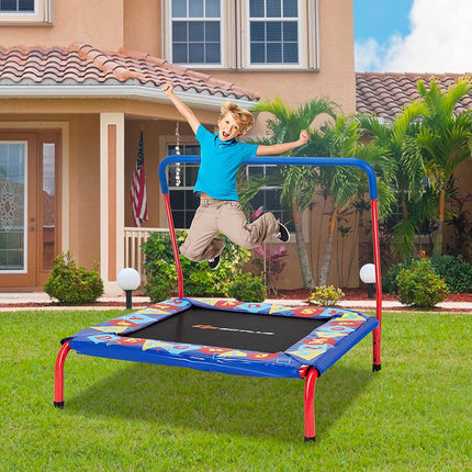 36" Square Toddler Trampoline, 330LBS Load Mini Kids Trampoline - GoplusUS