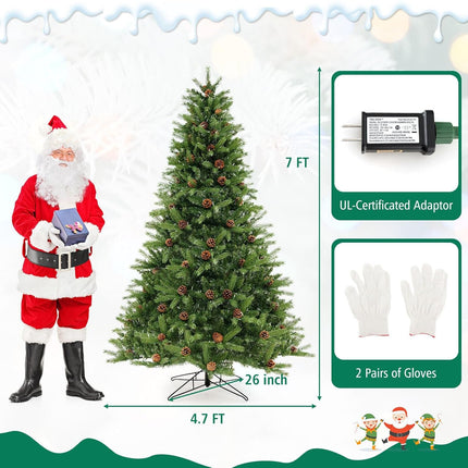 Goplus 3-Minute-Setup Pre-Lit Christmas Tree with Storage Bag
