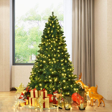 Pre-Lit Artificial Christmas Tree, Premium Hinged Spruce Tree