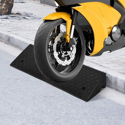 Goplus 2PCS Rubber Car Curb Ramps, 5" Rise Portable Lightweight Threshold Ramp Set - GoplusUS