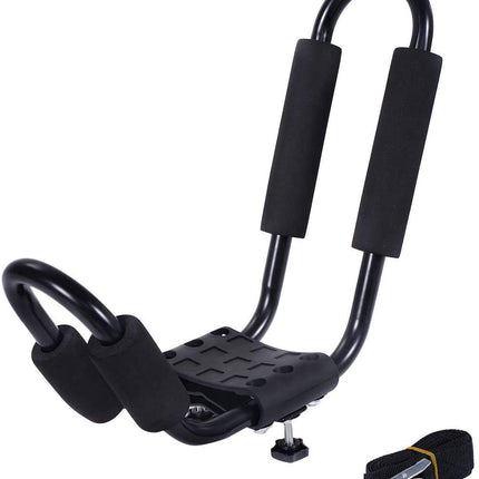 2 Pairs Kayak Roof Rack, Universal Kayak Carrier J-Bar Rack with 4 Tie Down Straps - GoplusUS
