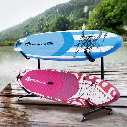 Goplus Freestanding Kayak Rack, Deluxe Heavy Duty Dual Kayak Storage Rack, Max Load 175 Lbs - GoplusUS