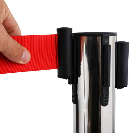 6Pcs Stanchion Post Crowd Control Barrier Stainless Steel Stanchions - GoplusUS