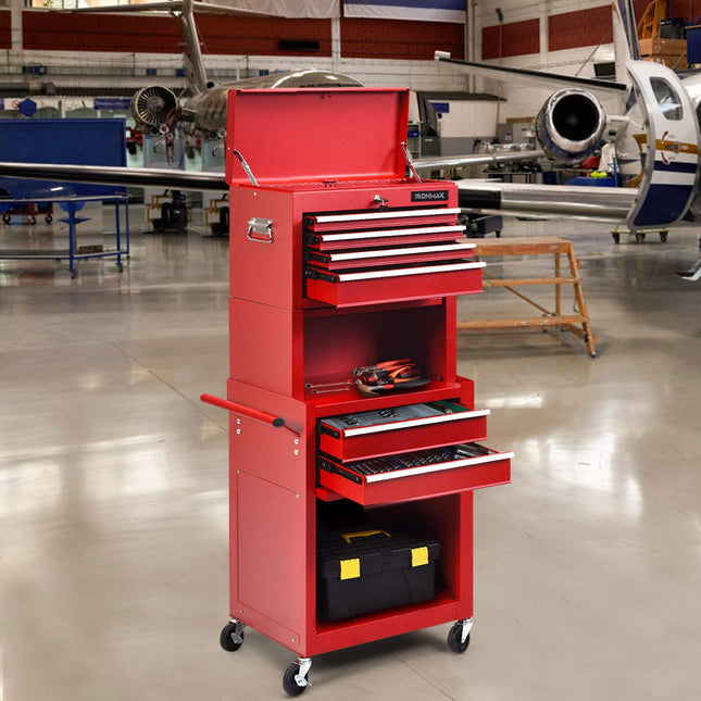6-Drawer Rolling Tool Chest w/Riser - GoplusUS