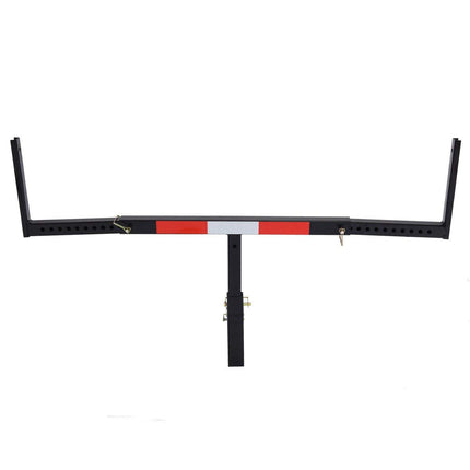 Goplus Pick up Truck Bed Hitch Extender Adjustable Extension Rack w/Flag for Ladder (Black) - GoplusUS