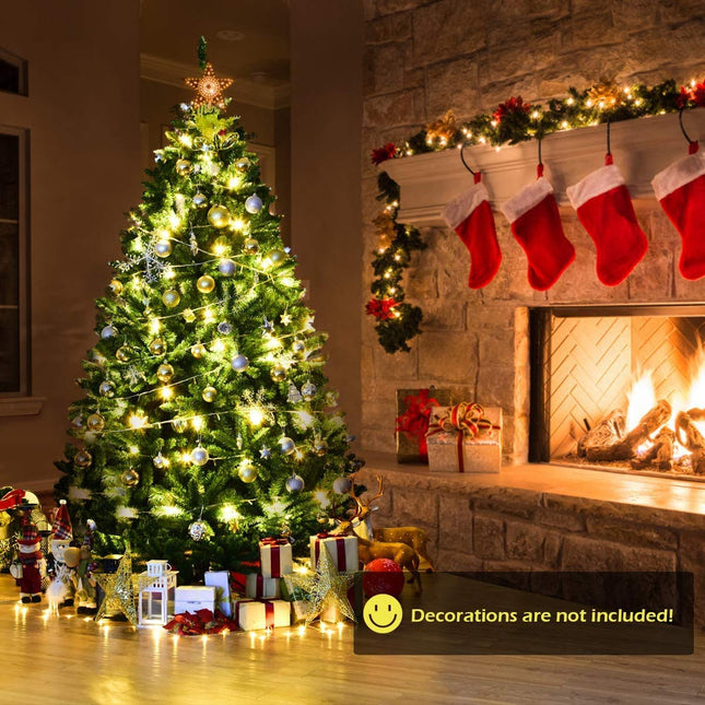 Artificial Douglas Christmas Tree Easy Assembly Xmas Tree for Indoor and Outdoor - GoplusUS