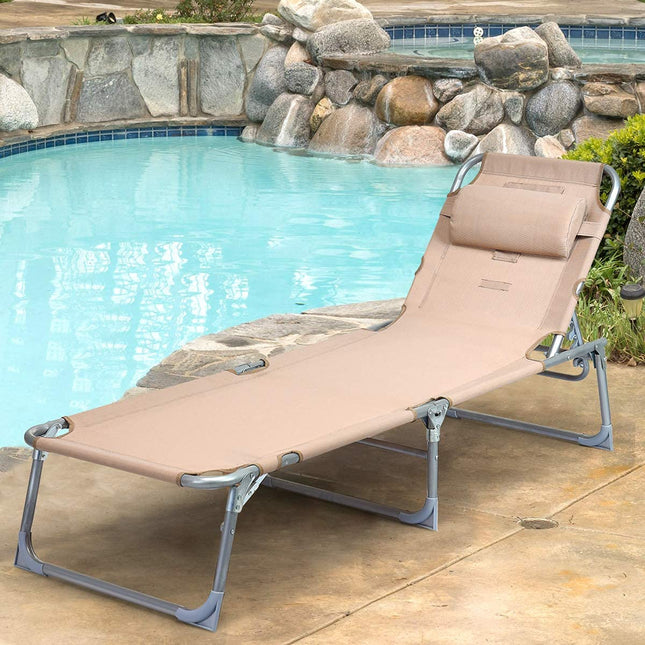 Adjustable Chaise Lounge Chair Recliner - GoplusUS