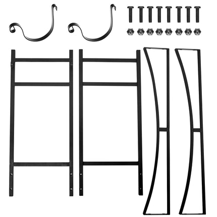 Firewood Rack, 33' Heavy Duty Metal Wood Log Holder - GoplusUS