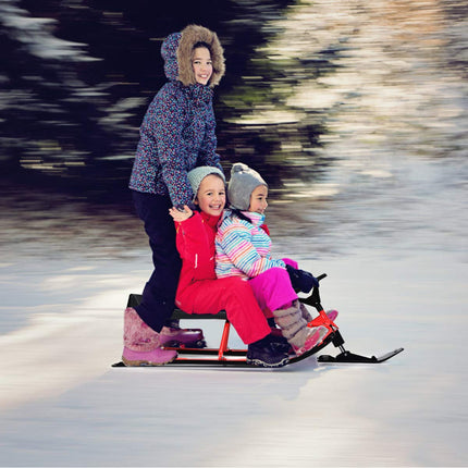 Ski Sled Slider Board with Twin Brakes - Goplus