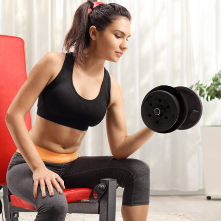 Adjustable Dumbbell Barbell Weight Pair 66 lbs - GoplusUS