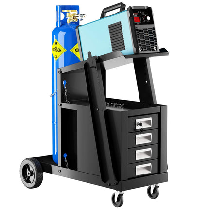 Welder Cart, MIG TIG ARC Welding Plasma Cutter Tank Storage