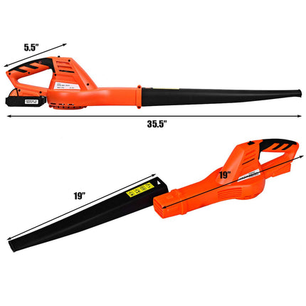 Goplus Cordless Leaf Blower, Rechargeable Leaf Sweeper w/Lithium Battery and Charger - GoplusUS