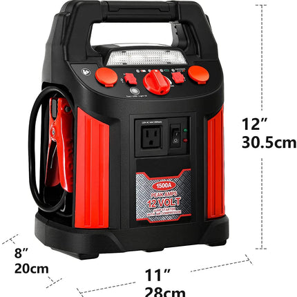 Jump Starter 1500 Peak/700 Instant Amps - GoplusUS