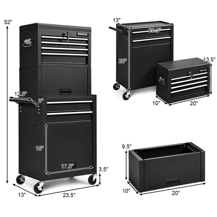 6-Drawer Rolling Tool Chest w/Riser - GoplusUS