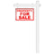 Goplus Vinyl UPVC Real Estate Sign Post, 6 Ft Realtor Yard Sign Post for Open - GoplusUS