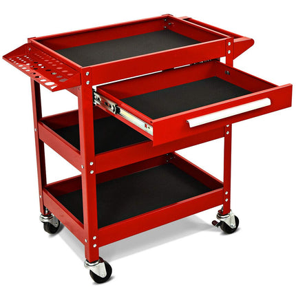 Service Tool Cart Tool Organizers, 330 LBS Capacity 3-Tray Rolling Utility Cart