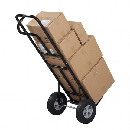 Goplus Metal Hand Truck Heavy-Duty 600 LBS Moving Dolly Cart with 10" Rubber Wheels