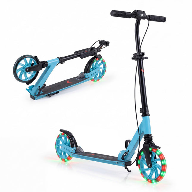 Goplus Foldable Kick Scooter for Teens Adults with Light-up Wheels