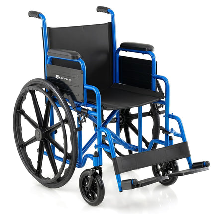 Goplus Lightweight Folding Wheelchair for Adults | Heavy-Duty Mobility Support for Senior
