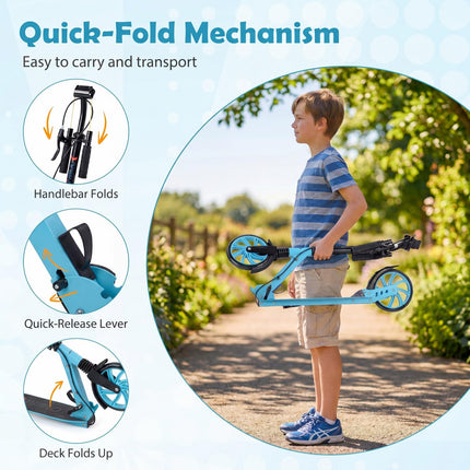 Goplus Foldable Kick Scooter for Teens Adults with Light-up Wheels