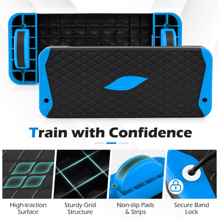 Goplus 3-in-1 Aerobic Step Platform 600 LBS Adjustable Exercise Stepper