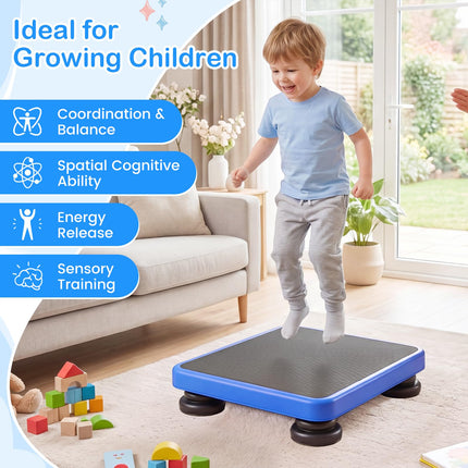 Goplus 24" x 20" Mini Trampoline with Elastic Rope | Rebounder Bouncing Board