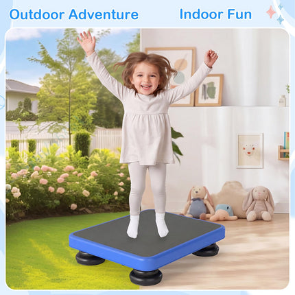 Goplus 24" x 20" Mini Trampoline with Elastic Rope | Rebounder Bouncing Board