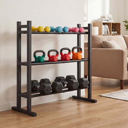Goplus 3-Tier Dumbbell Rack 529LB Capacity Heavy-Duty Adjustable Weight Rack Stand
