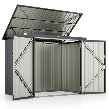 Goplus 6.3 x 2.8 FT Outdoor Storage Shed w/Lockable Door & Hydraulic Gas Rod