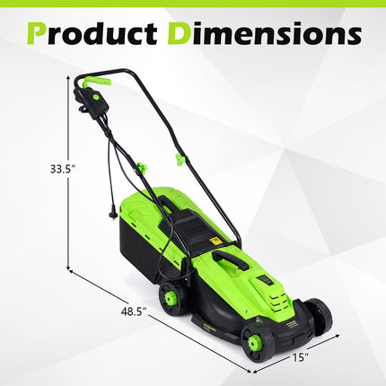 Goplus Electric Lawn Mower, 2-in-1 Versatile Corded Lawn Mower, 10 AMP Motor, 13" Cutting Deck