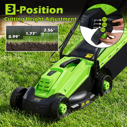 Goplus Electric Lawn Mower, 2-in-1 Versatile Corded Lawn Mower, 10 AMP Motor, 13" Cutting Deck