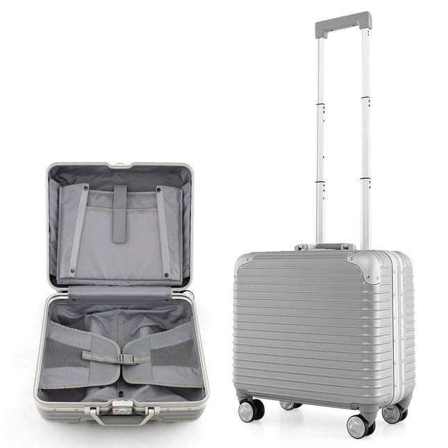 Goplus 16 Inch Underseat Carry On Luggage, Airline Approved Lightweight Mini Suitcase
