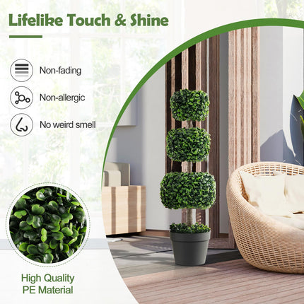 Goplus 35?± Artificial Boxwood Topiary Tree