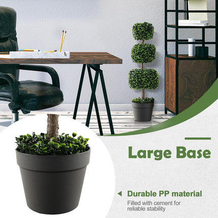 Goplus 35?± Artificial Boxwood Topiary Tree
