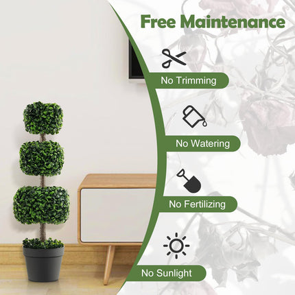 Goplus 35?± Artificial Boxwood Topiary Tree