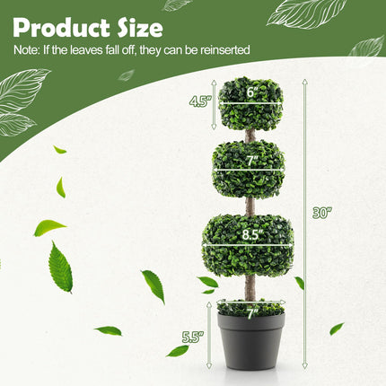 Goplus 35?± Artificial Boxwood Topiary Tree