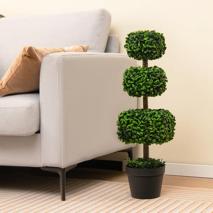Goplus 35?± Artificial Boxwood Topiary Tree