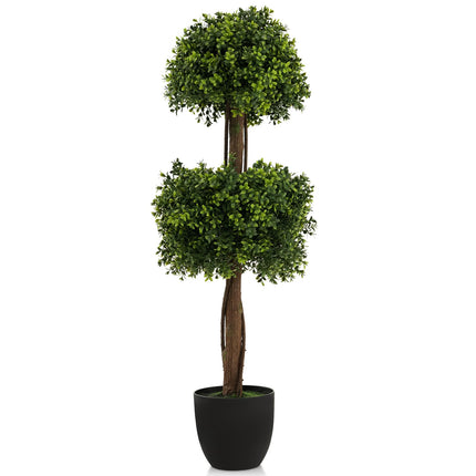 Goplus 40" Artificial Boxwood Topiary Ball Tree