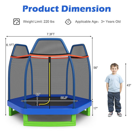 Goplus 7FT Trampoline for Kids, ASTM Approved Trampoline for Boys Girls Outdoor Indoor