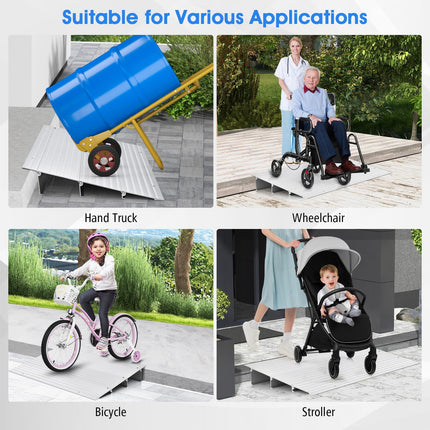 Goplus Door Threshold Ramp, 3" Rise Threshold Ramps for Doorways with Non-Slip Surface